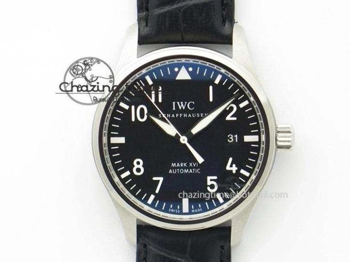 MIROTIME 0317 Pilot Top Gun IW326901 M+F 1:1 Best Edition Black Dial on Black Rubber Strap A SportInspired 6999